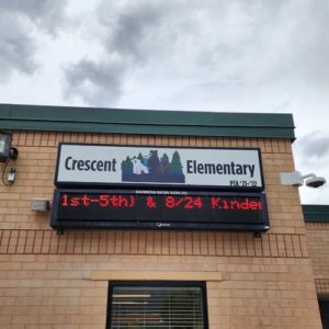 Crescent Elementary School A picture of the front of Crecent Elementary School.