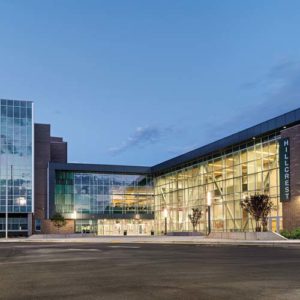 Hillcrest High School A picture of the front of Hillcrest High School.