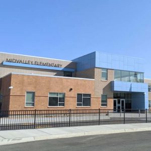 Midvalley Elementary School A picture of the front of Midvalley Elementary School.